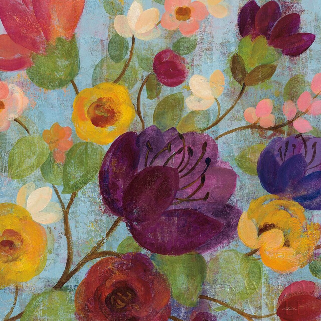 Morning Floral Crop Magenta Flower Poster Print by Silvia Vassileva - Item # VARPDX28868